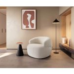 Delife Nova 88x88 cm bouclé krémovo-bílá – Sleviste.cz