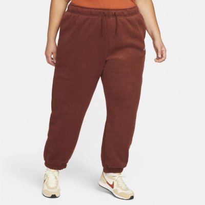 Nike Sports essential pants red plus size dámské tepláky hnědé – Zboží Dáma