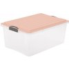 Úložný box Rotho úložný box Compact 38L růžový