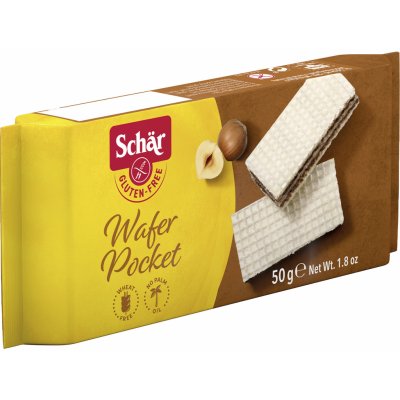 SCHÄR Wafer Pocket oplatky s lískoo. krémem bez lepku 50 g – Sleviste.cz