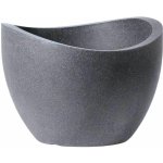 Scheurich Květináč Wave Globe 40 x 30 cm Black Granit – Sleviste.cz
