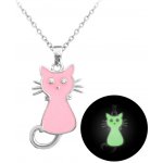 Minet Svítící růžový stříbrný kočička JMAD0024PN38 – Hledejceny.cz