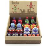 Teddies Robot dřevěný 12 cm – Zboží Dáma