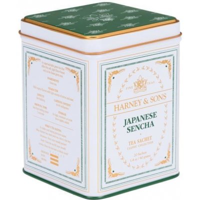 Harney & Sons čaj Japonská Sencha 20 hedvábných sáčků v plechovce – Sleviste.cz