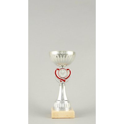 Stříbrný sportovní pohár se srdcem 19 cm 25 cm 25 cm – Zboží Dáma