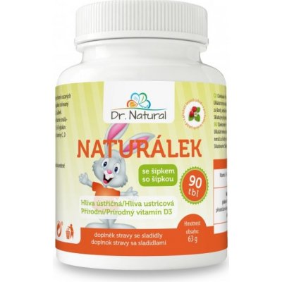 Dr. Natural hlíva ústřičná pro děti se šípky 90 tablet – Hledejceny.cz