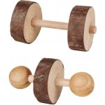Trixie dřevěné činky pro hlodavce 2 ks 4,5 x 9 cm – Sleviste.cz