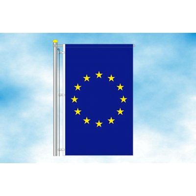 LIBEA, s.r.o. Vlajka EU 150×100 cm svisle Uchycení: Horní průvlečný návlek, karabiny na delší straně – Hledejceny.cz