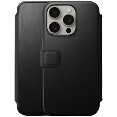 Nomad Modern Leather Folio flipové s MagSafe iPhone 15 Pro - černé – Zboží Mobilmania