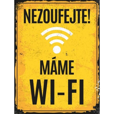Postershop Plechová cedule - Máme Wi-Fi