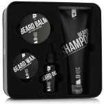 Angry Beards Jack Saloon olej na vousy 30 ml + balzám na vousy 50 ml + vosk na vousy 30 ml + šampon na vousy 250 ml dárková sada – Sleviste.cz