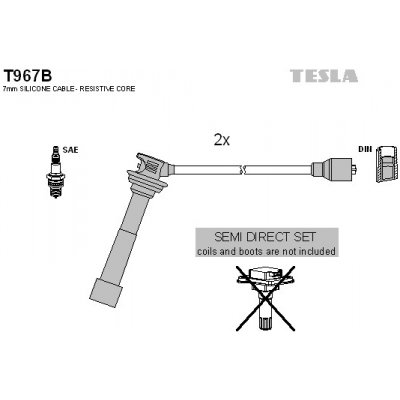 TESLA Sada kabelů pro zapalování T967B – Hledejceny.cz