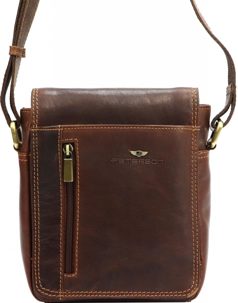 Peterson pánské crossbody PTN TB-7032-COM koňaková