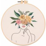 Manumi sada na vyšívání dívka s věncem květin 1 sada – Zboží Dáma