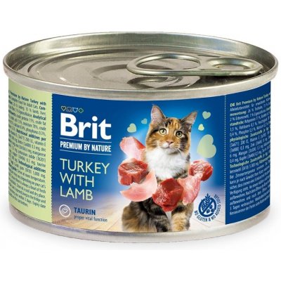Brit Premium by Nature Cat Turkey with Lamb 6 x 0,2 kg
