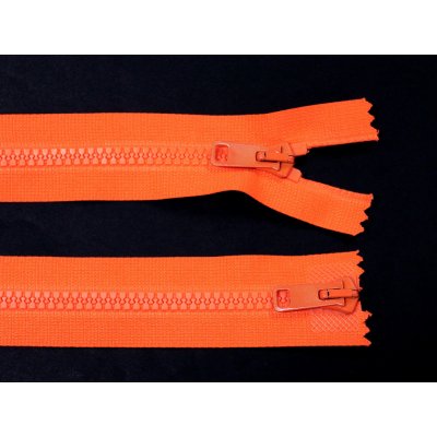 KOH-I-NOOR Kostěný zip no.5 rozepínací dvoucestný 65cm neonově oranžový – Hledejceny.cz