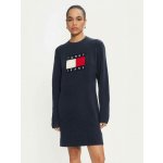 Tommy Jeans dámské modré úpletové šaty DW0DW18719 – Zboží Mobilmania