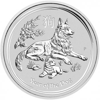 Stříbrná mince Lunární série II Rok Psa 1 Oz