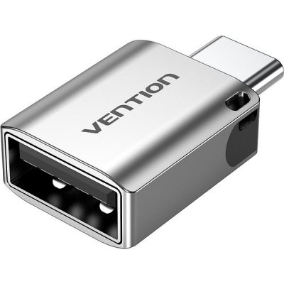 Vention USB-C (M) to USB 3.0 (F) OTG Adapter Gray Aluminum Alloy Type CDQH0 – Zboží Mobilmania