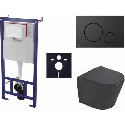 Závěsný WC set SAT do lehkých stěn / předstěnová montáž + WC SAT Infinitio SIKOSSINB68K – Hledejceny.cz