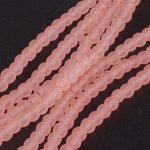 Skleněné korálky matné - 4 mm, neon oranžové – Sleviste.cz