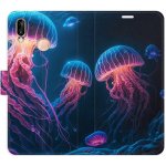 Pouzdro iSaprio Flip s kapsičkami na karty - Jellyfish Huawei P20 Lite