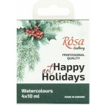 Rosa sada akvarelových barev 4x10ml Vánoční edice 3 – Zboží Dáma