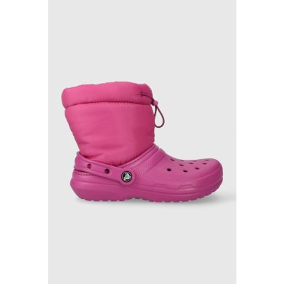 Crocs dětské zimní boty Classic Neo Puff růžová – Zboží Mobilmania