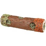 Trixie Dřevěný tunel se senem a květy ibišku mrkví a hráškem 6,5 x 20 cm 25 g – Sleviste.cz