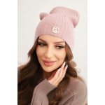 Fashionweek Dámská čepice s proužky a ozdobným knoflíkem CZ1 světle růžová – Hledejceny.cz