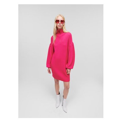 Karl Lagerfeld šaty Logo 226W2008 Růžová