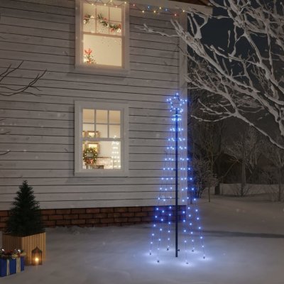 zahrada-XL Vánoční strom s hrotem 108 modrých LED diod 180 cm