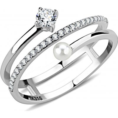 Mabell Dámský prsten z chirurgické oceli ELENA CZ221DA134 5C45 – Zboží Mobilmania
