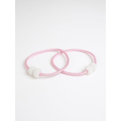 MKLuzkoviny.cz Magnetická spona na závěsy Julieta (2ks) - pudrová – Sleviste.cz