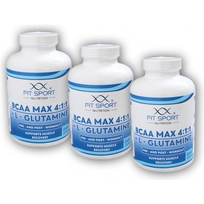 FitSport Nutrition BCAA MAX 4:1:1 + L-Glutamine 720 kapslí – Zboží Mobilmania