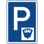 Dopravní značka IP13c | Parkoviště s parkovacím automatem Dopravní značka 500x700 mm – Zbozi.Blesk.cz
