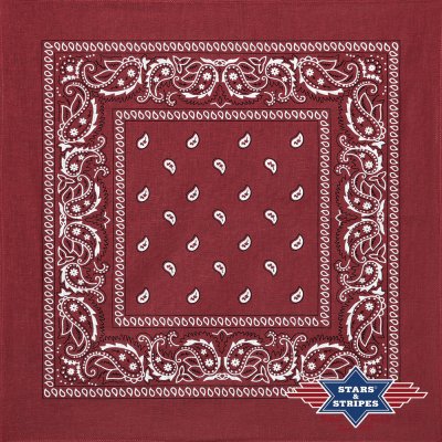 Stars and Stripes bavlněný šátek bandana bordó 01 – Zbozi.Blesk.cz