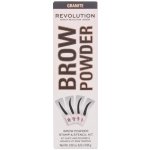 Makeup Revolution London Brow Powder Stamp & Stencil pudr na obočí se šablonami Dark Brown 0,65 g – Hledejceny.cz