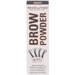 Makeup Revolution London Brow Powder Stamp & Stencil pudr na obočí se šablonami Dark Brown 0,65 g – Zboží Dáma
