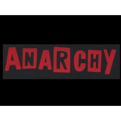 Nášivka ANARCHY nápis red – Zboží Dáma