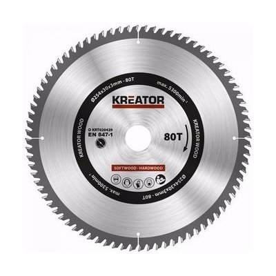Pilový kotouč Kreator KRT020428 - na dřevo 254mm, 80T – Zboží Dáma