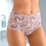 Blancheporte Sada 6 bavlněných kalhotek maxi s vysokým pase, s indiánským vzorem meruňková – Sleviste.cz