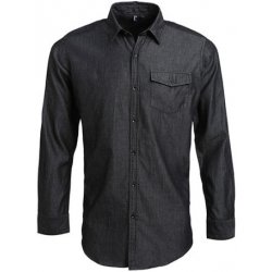 Premier Workwear pánská džínová košile PR222 Denim black