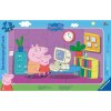 Puzzle Ravensburger Frame Peppa Pig: Peppa na počítači 15 dílků