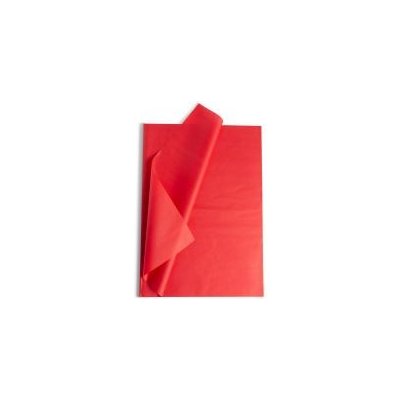 Hedvábný papír 50 x 70 cm červený, 26 ks