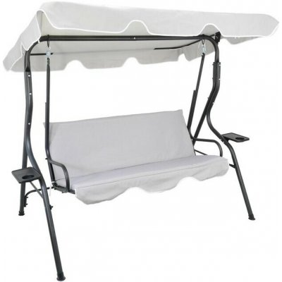 Pro-Tech shop KRE5422 Zahradní houpačka - šedá, bez polštářů a s držáky na nápoje 62250 – Hledejceny.cz