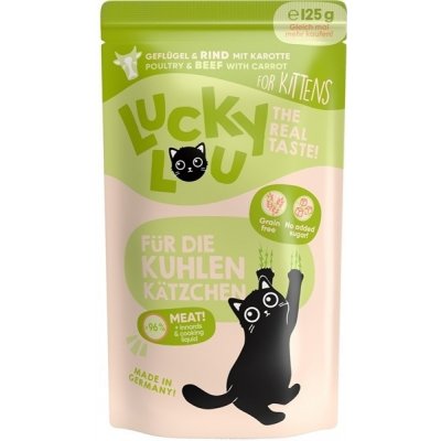 Lucky Lou Lifestage Kitten s drůbežím a hovězím masem 125 g