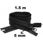 Zip spirálový Dělitelný Černý 5 mm délka 150 cm – Hledejceny.cz
