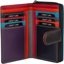 Patchi Dámská kožená peněženka RFID 3001025.61.10 černá / multicolor