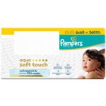 Pampers Aqua Soft Touch čistící ubrousky 6 x 60 ks – Sleviste.cz